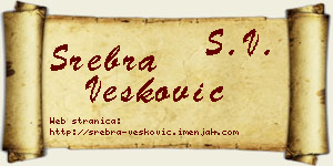 Srebra Vesković vizit kartica